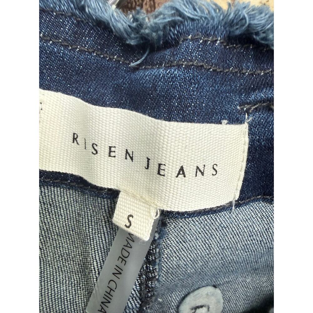 Risen Jeans Mid Rise Dark Wash Wide Leg Pants with Tie Waistband NWT Small $128 - Picture 9 of 10